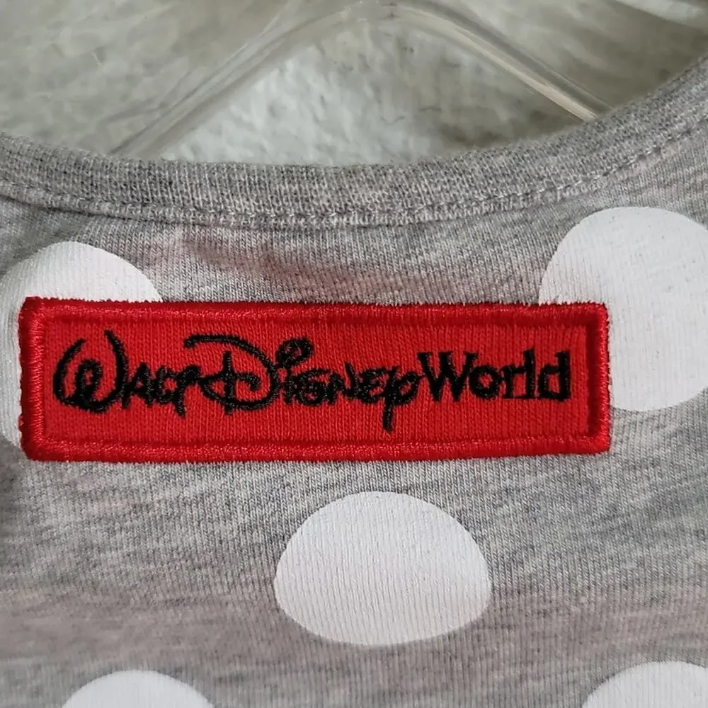 DISNEY Minnie Mouse Shirt & Leggings Set Walt Disney World Size 18M Gray & Red